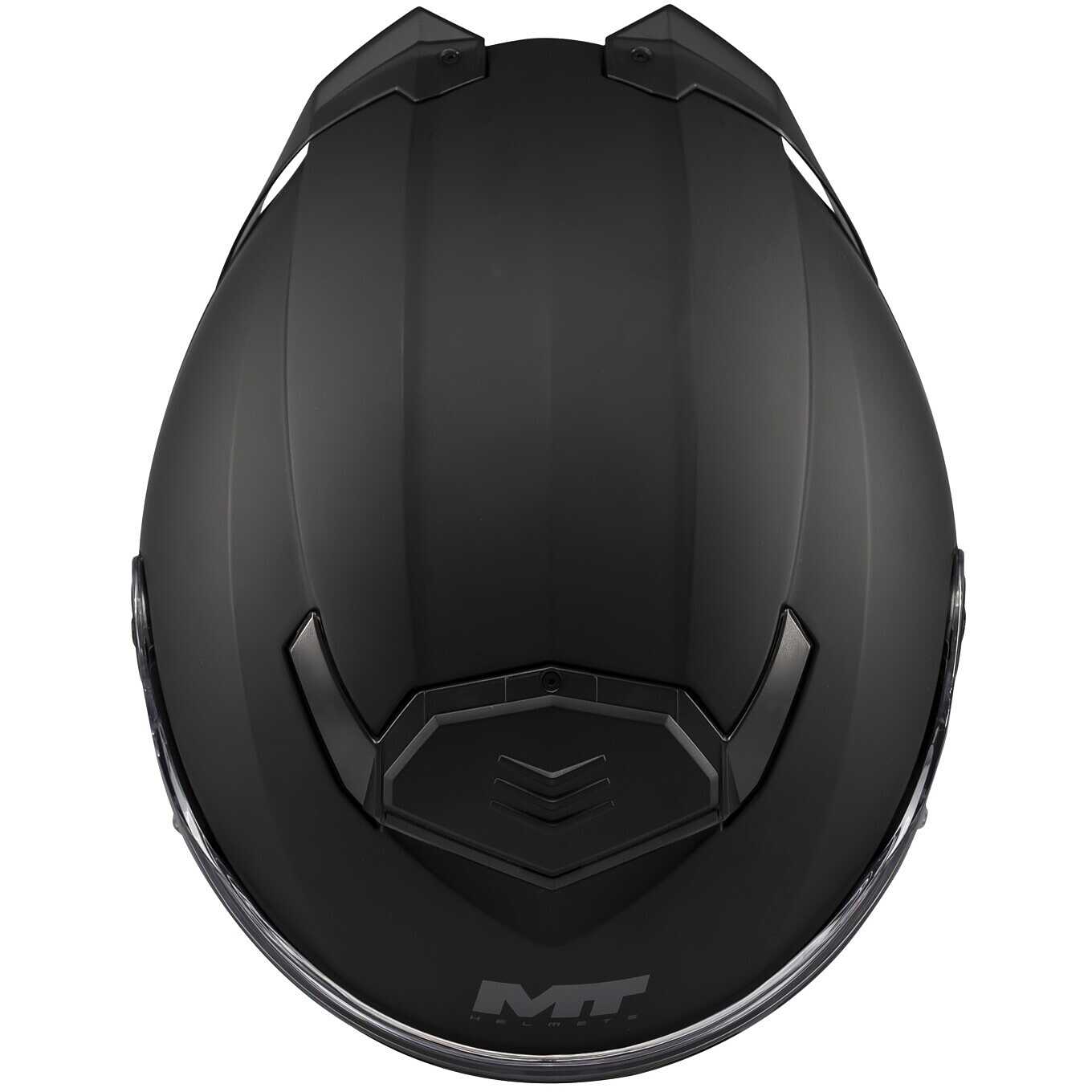Casco Moto Modulare P/J Mt Helmets ATOM 2 SV PURE A1 Nero Opaco