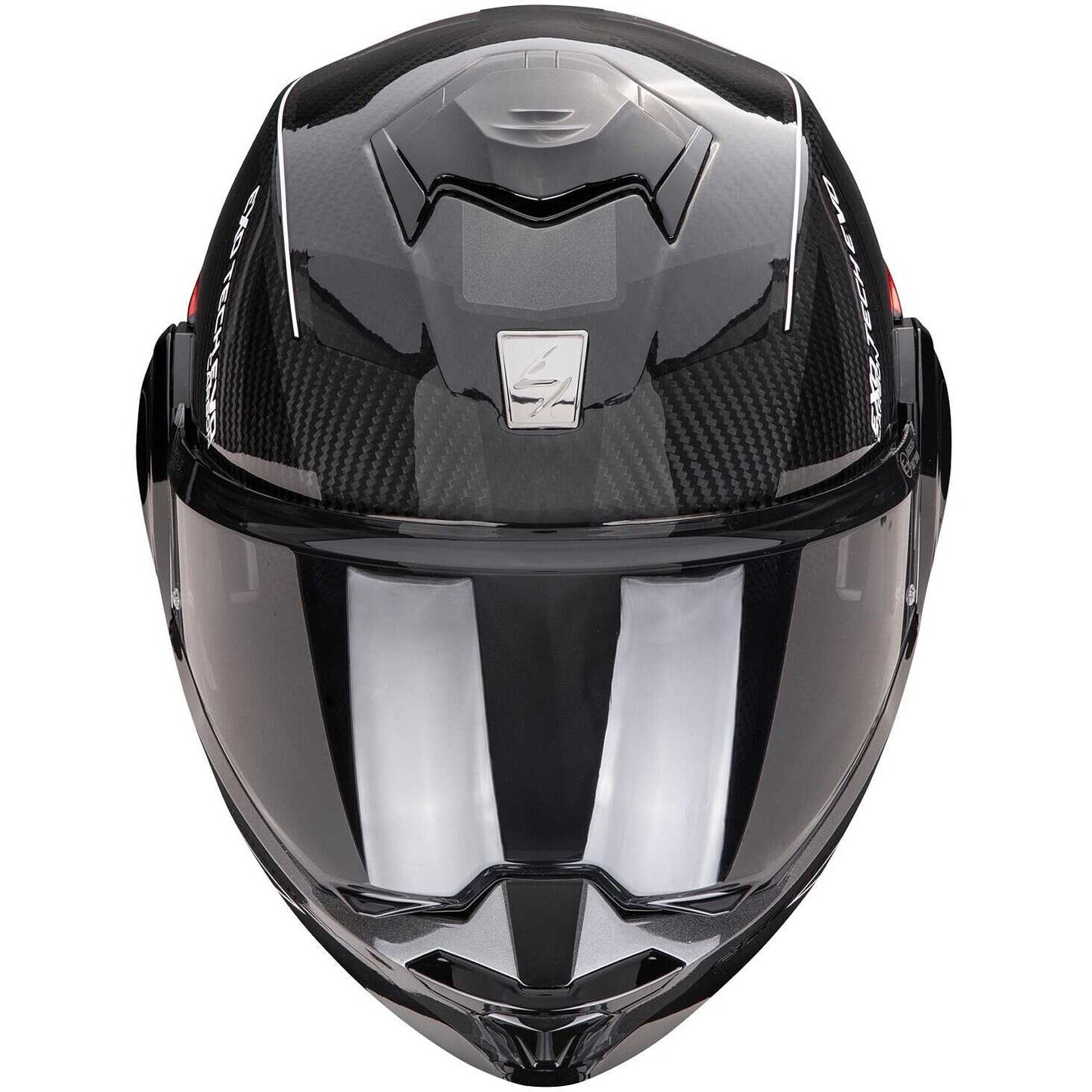 Casco Moto Modulare P/J Scorpion EXO-TECH EVO CARBON CAD Nero Rosso