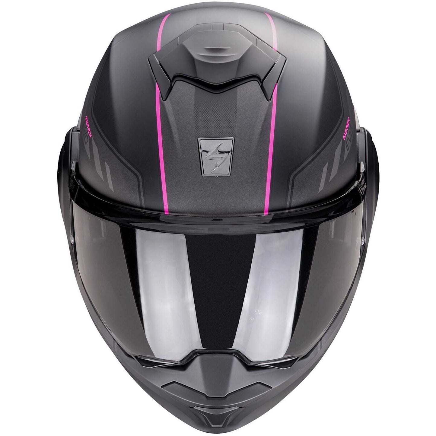 Casco Moto Modulare P/J Scorpion EXO-TECH EVO SOCIUS Nero Opaco Rosa