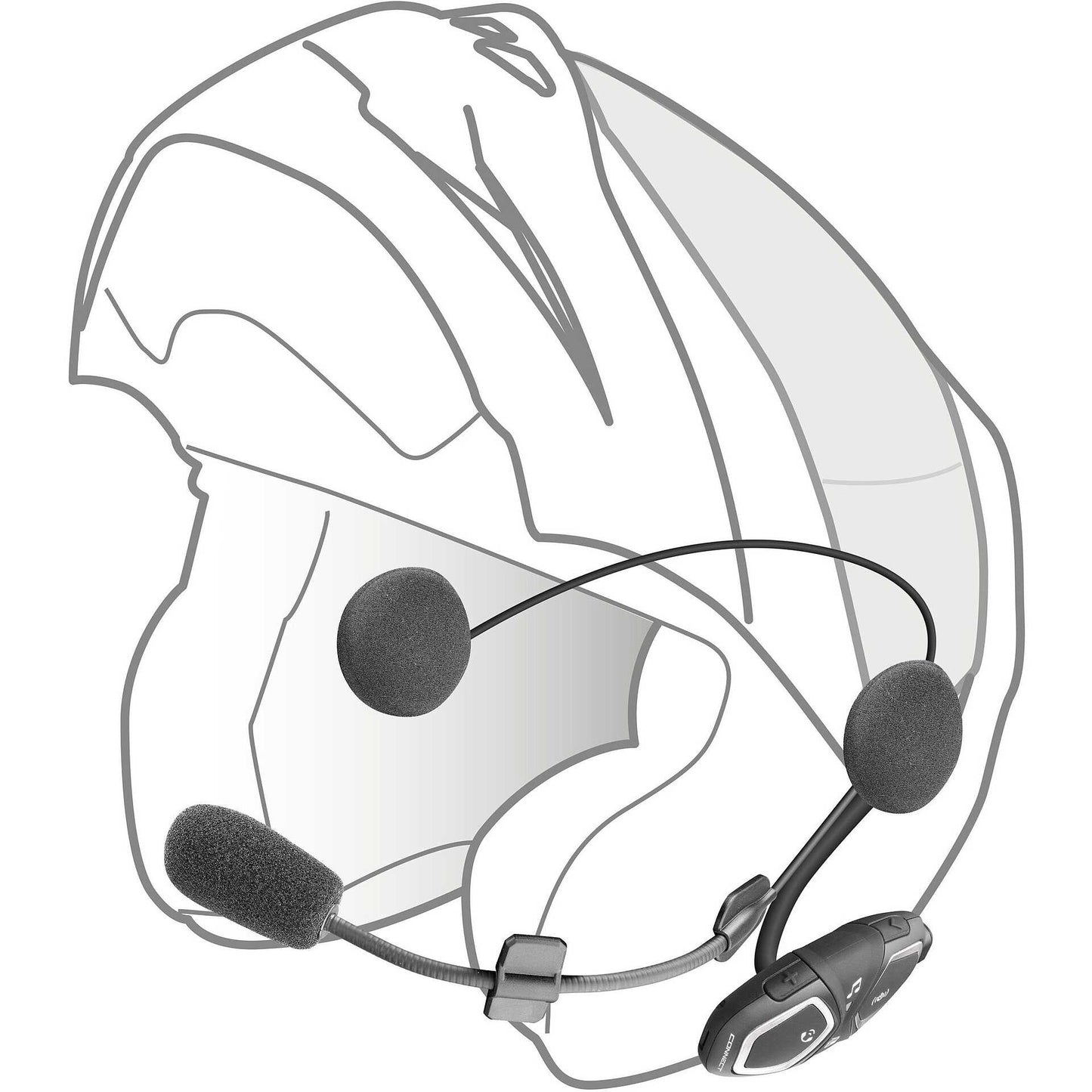 Kit Coppia di Interfoni Moto Bluetooth Cellular Line CONNECT (2 PEZZI) fino a 2 motociclisti e 300 metri