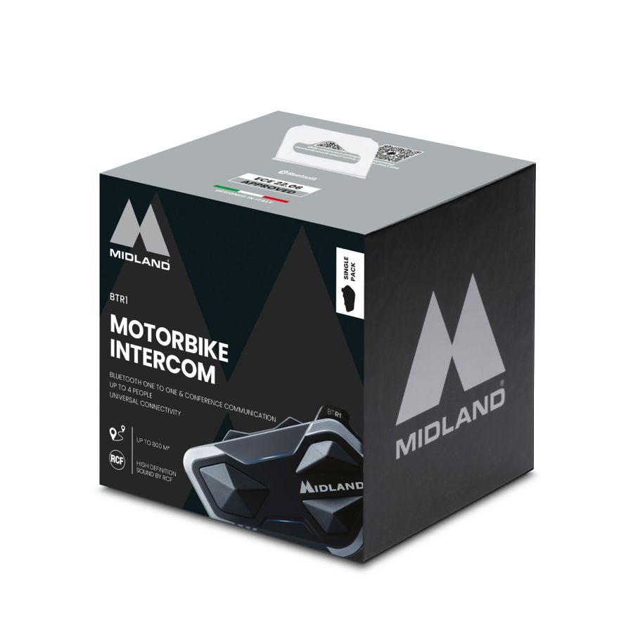 Interfono Moto Midland BTR1 - DOPPIO Con una portata fino a 800 metri CE 22.06