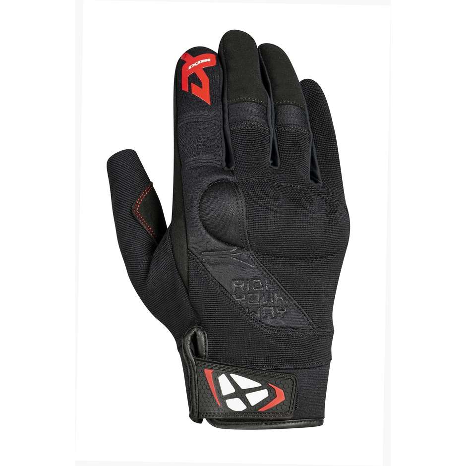 Guanti Moto Estivi Ixon RS DELTA Nero Rosso Bianco (In Esaurimento)