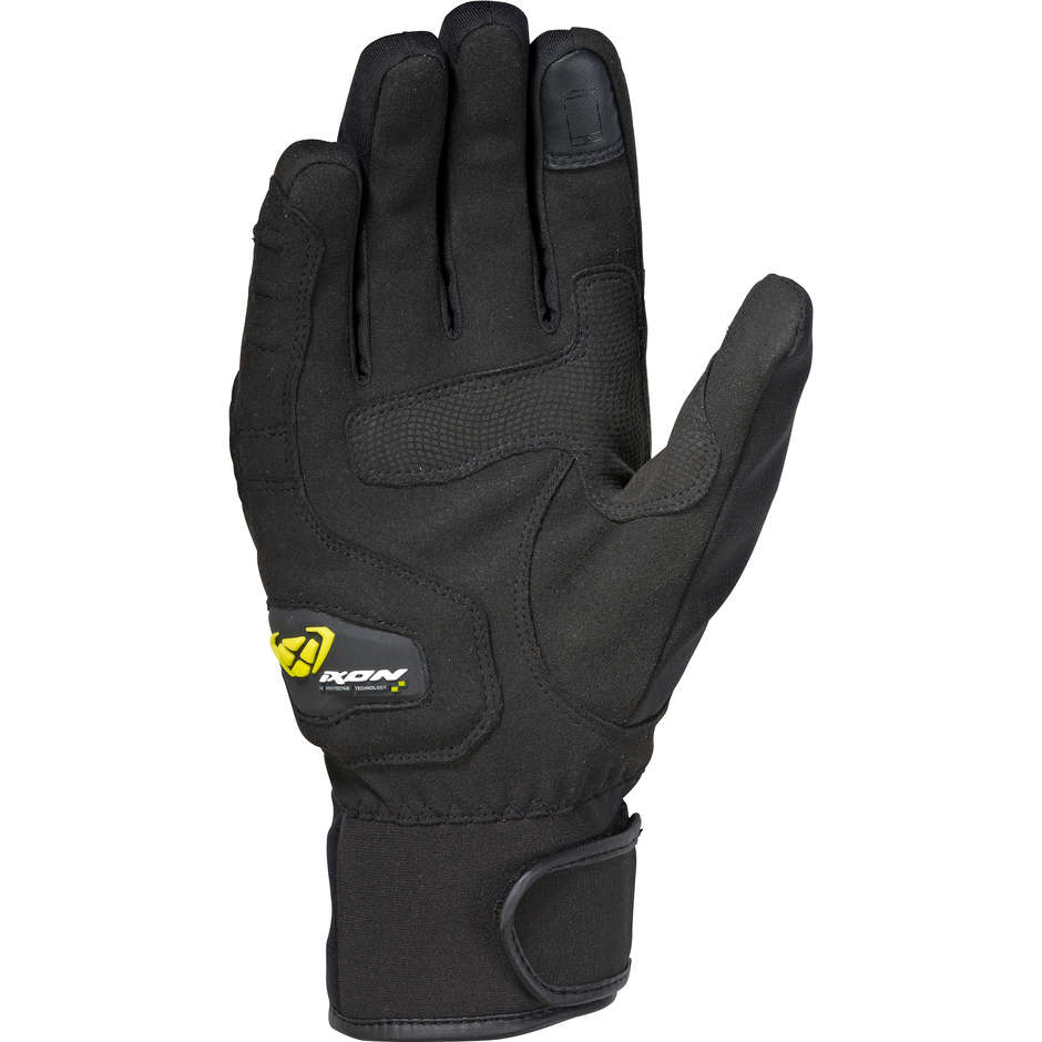 Guanti Moto da Uomo Invernali in Tessuto Ixon PRO RUSSEL CE Nero-Giallo Vivo (In Esaurimento)