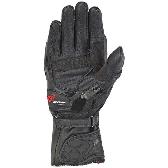 Guanti Moto In Pelle Sportivi Ixon RS CIRCUIT-R Nero (In Esaurimento)
