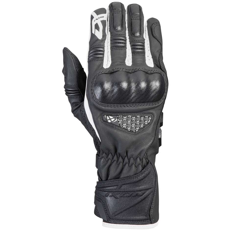 Guanto Moto in Pelle Ixon RS TANGO Nero Bianco (In Esaurimento)
