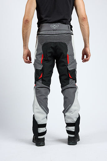 Pantalone Moto Touring Ixon MIDGARD PT Grigio-nero-rosso