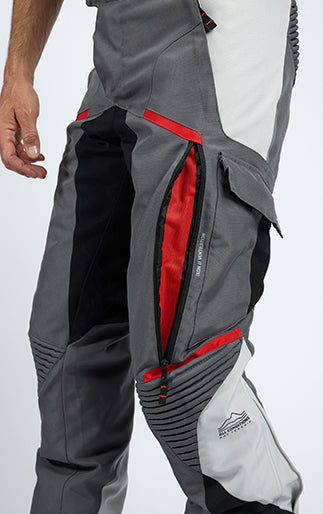 Pantalone Moto Touring Ixon MIDGARD PT Grigio-nero-rosso