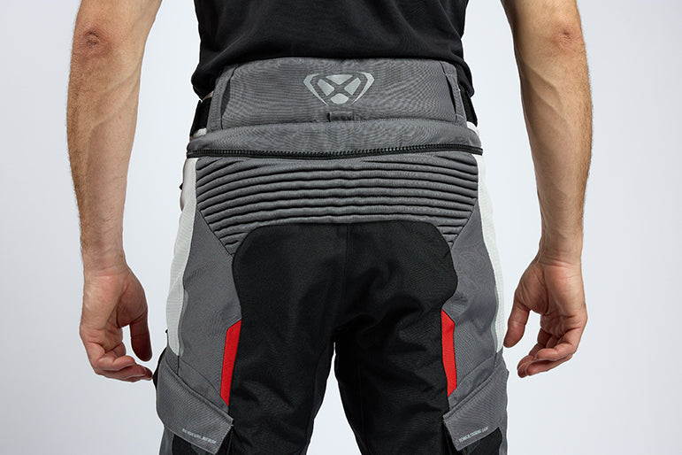 Pantalone Moto Touring Ixon MIDGARD PT Grigio-nero-rosso