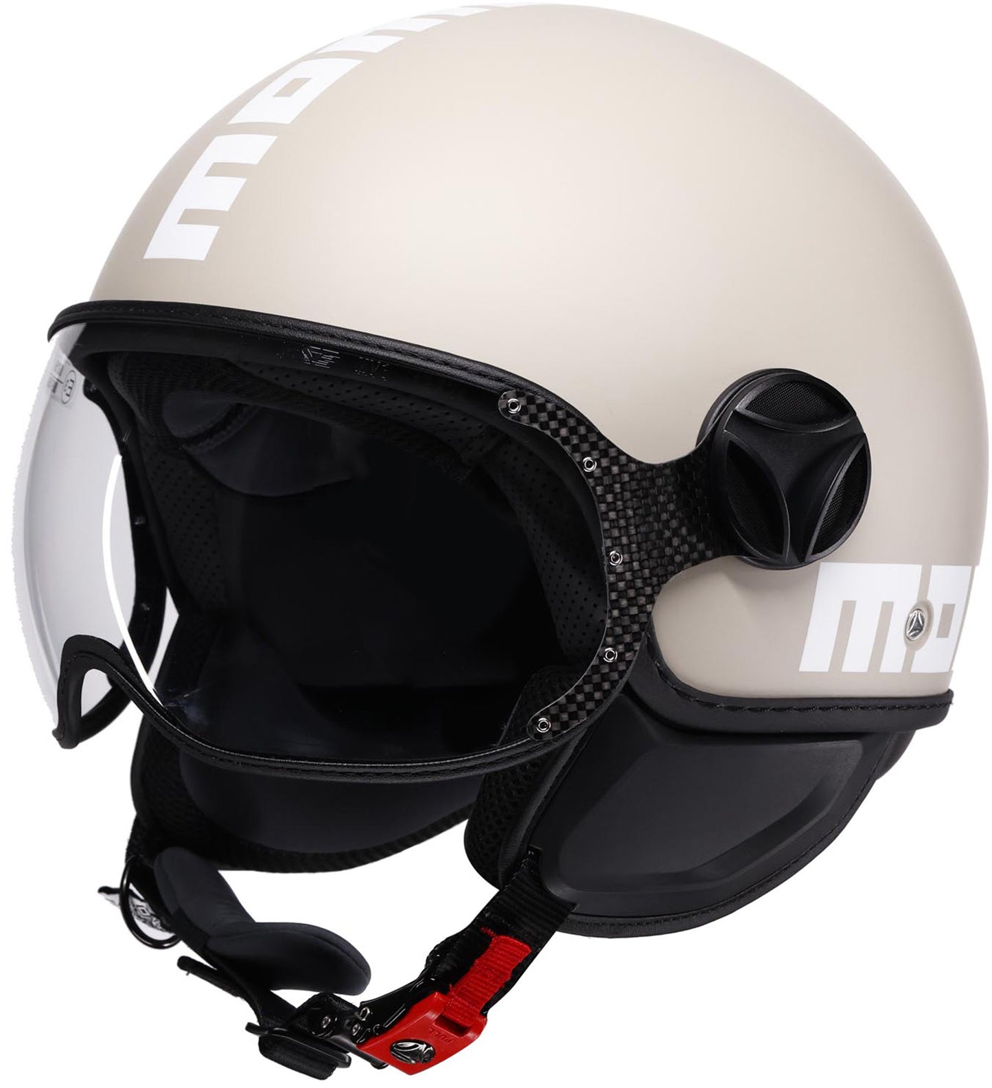 Casco Moto Jet Momo Design FGTR CLASSIC Candy E2206 Malto / bianco
