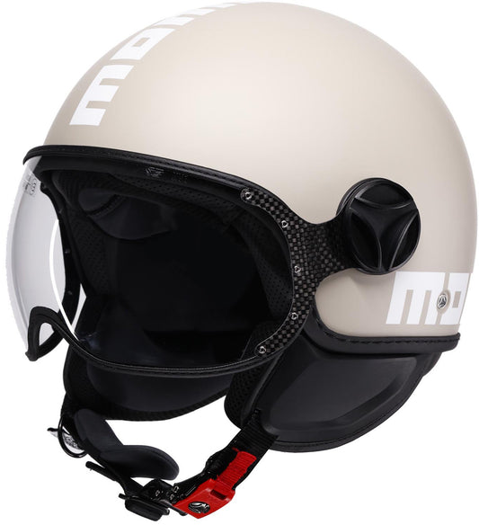 Casco Moto Jet Momo Design FGTR CLASSIC Candy E2206 Malto / bianco