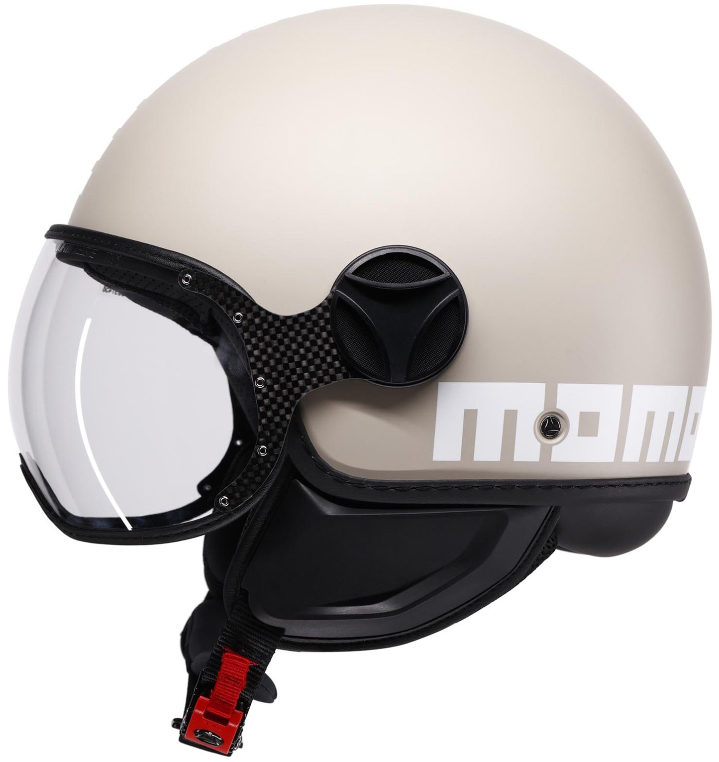 Casco Moto Jet Momo Design FGTR CLASSIC Candy E2206 Malto / bianco