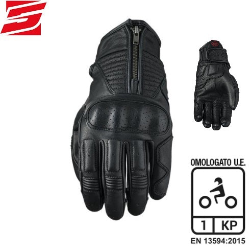 GUANTI MOTO FIVE KANSAS NERO TRAFORATO