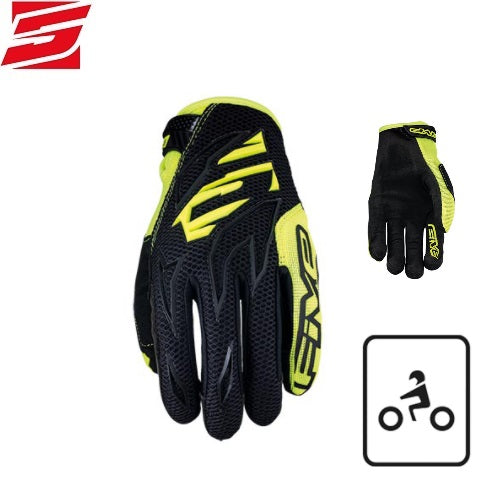 GUANTI MOTO FIVE MXF3 NERO-GIALLO FLUO (In Esaurimento)