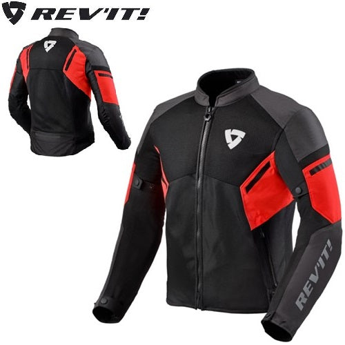 Giubbotto Moto Estivo Rev'it GT-R Air 3 Nero Neon Rosso (In Esaurimento)