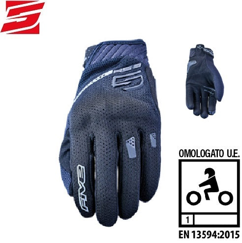 GUANTI MOTO FIVE RS3 EVO AIRFLOW NERO
