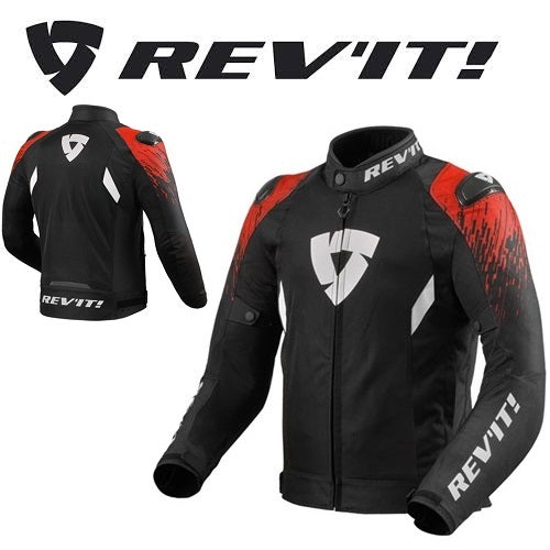 GIACCA REV'IT QUANTUM 2 AIR Nero-Rosso (In Esaurimento)