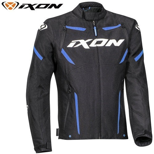 Giubbotto IXON STRIKER RETRO in tessuto UOMO nero-bianco-blu (In Esaurimento)