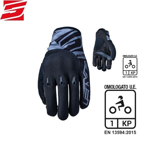 GUANTI MOTO FIVE E3 EVO NERO-GRIGIO