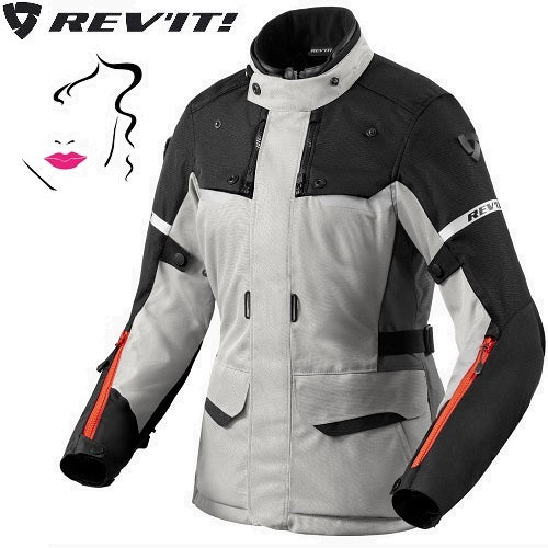 GIACCA REV'IT OUTBACK 4 H2O LADY argento-nero (In Esaurimento)