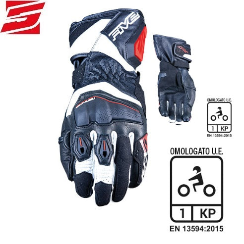 GUANTI MOTO FIVE RFX4 EVO NERO-BIANCO-ROSSO
