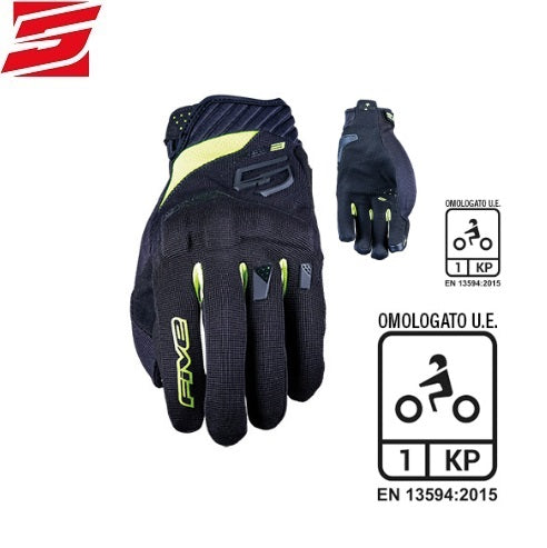 GUANTI MOTO FIVE RS3 EVO NERO-GIALLO FLUO