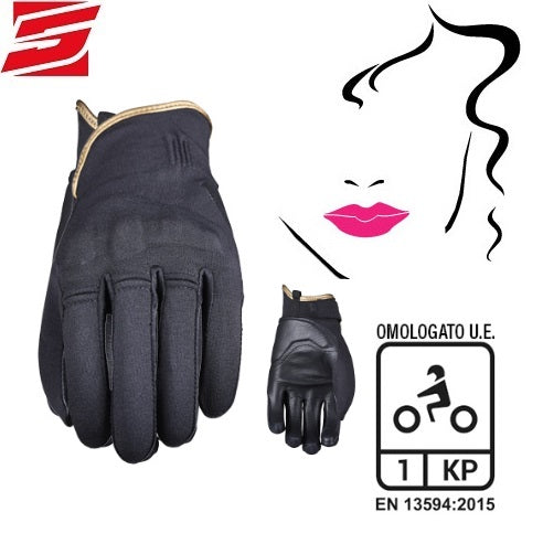 GUANTI MOTO DA DONNA FIVE FLOW NERO COPPER