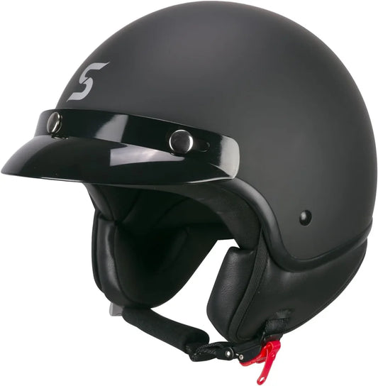 Casco Moto Jet Ska-P 1FHA SMART 3 Bottoni Nero opaco