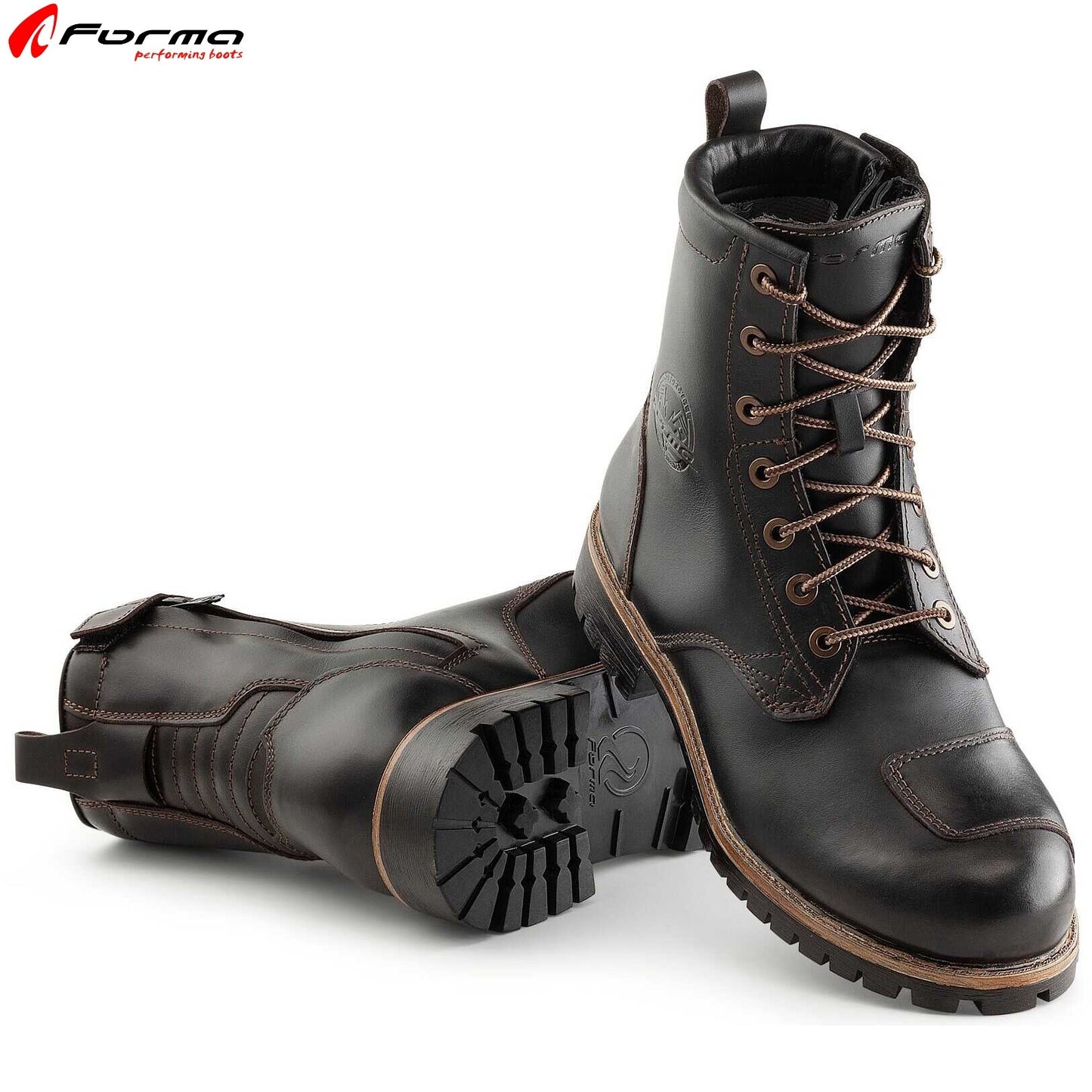 Stivaletti Moto in Pelle WP Touring Forma LEGACY DRY Brown