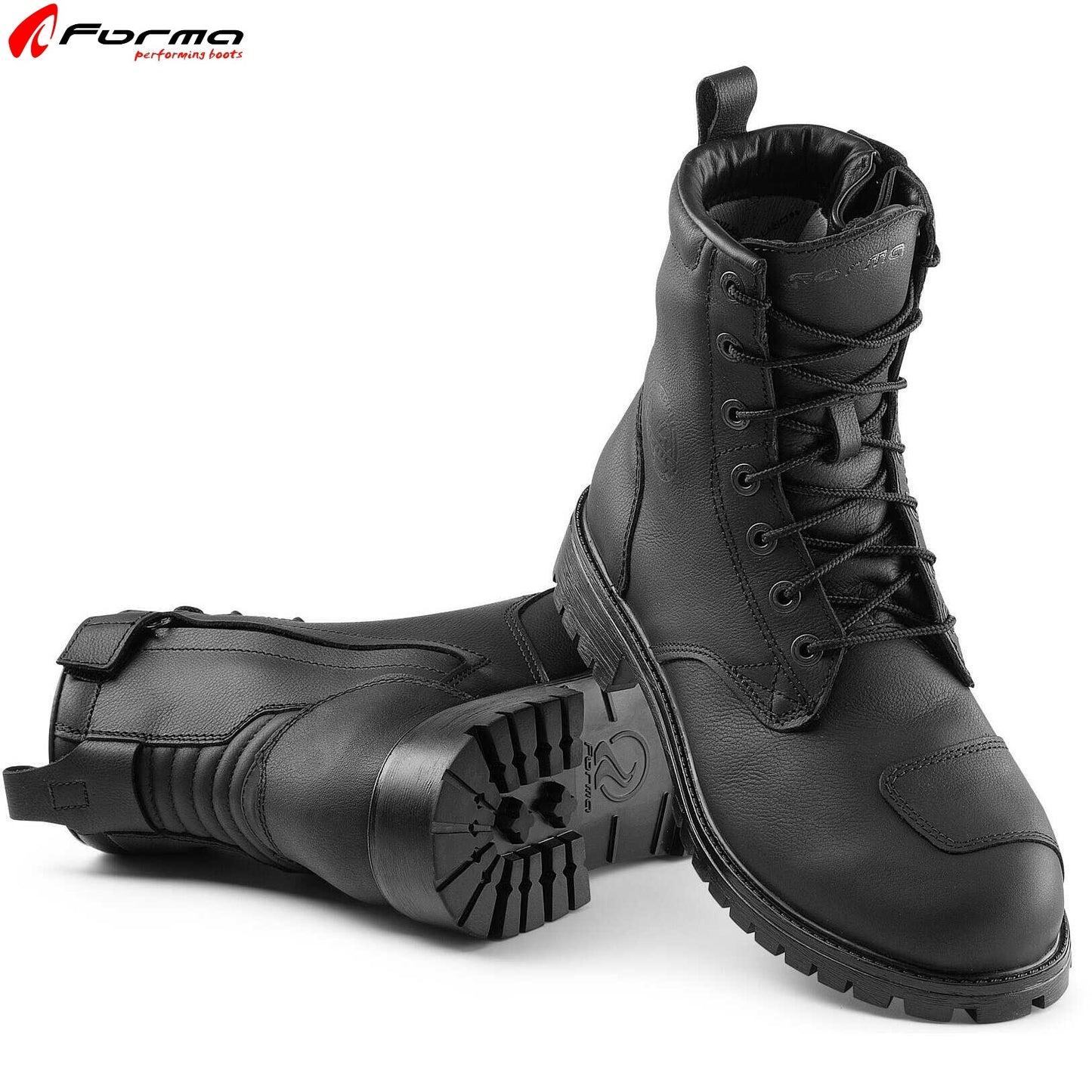 Stivaletti Moto in Pelle WP Touring Forma LEGACY DRY Nero