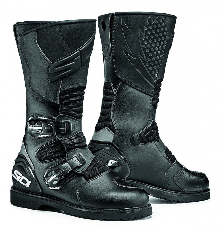 Stivali Moto Turismo Sidi Deep Rain In pelle Idrorepellente Nero (In Esaurimento)
