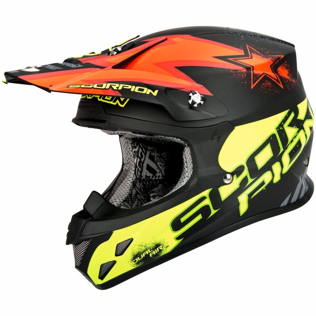 Casco SCORPION VX-20 Air Magnus Matt Black-Orange Fluo-Yellow Fluo (In Esaurimento)