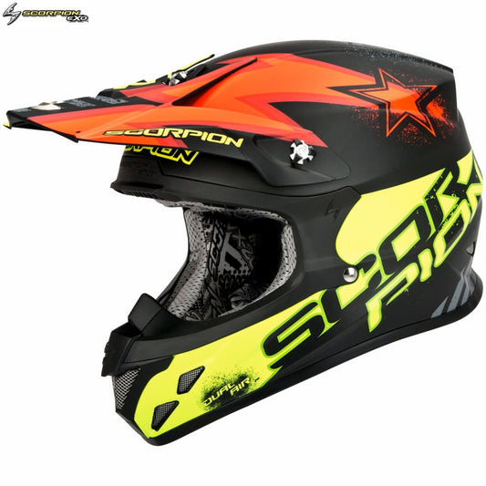 Casco SCORPION VX-20 Air Magnus Matt Black-Orange Fluo-Yellow Fluo (In Esaurimento)