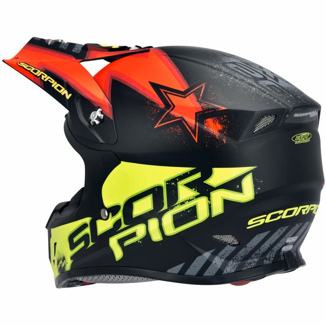 Casco SCORPION VX-20 Air Magnus Matt Black-Orange Fluo-Yellow Fluo (In Esaurimento)