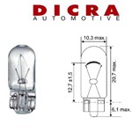 LAMPADA DICRA W5W 12V 5W W2, 1X9, 5D T10 TUTTO VETRO (In Esaurimento) LAMPADA DICRA W5W 12V 5W W2, 1X9, 5D T10 TUTTO VETRO (In Esaurimento)