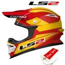 CASCO LS2 MX456 CROSS FIBRA TUAREG RED-YELLOW S-56 (In Esaurimento)