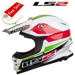 CASCO LS2 MX456 CROSS FIBRA TUAREG RED-GREEN (ITALIA) XL-61 (In Esaurime CASCO LS2 MX456 CROSS FIBRA TUAREG RED-GREEN (ITALIA) XL-61 (In Esaurime