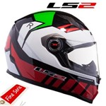 CASCO LS2 INTEGRALE STRADA VOLTAGE WHITE RED GREEN XL-61 (In Esauriment