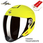 CASCO SCORPION JET C/MENTONIERA EXO-300 AIR Giallo Neon S (In Esauriment