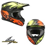 CASCO VX-20 AIR MAGNUS Nero Opaco-Rosso Neon-Giallo Neon L (In Esaurimen