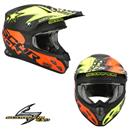 CASCO VX-20 AIR MAGNUS Nero Opaco-Rosso Neon-Giallo Neon L (In Esaurimen