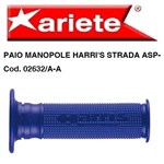 COPPIA MANOPOLE MOTO HARRI'S STRADA ASP FORATE-BLU