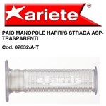 COPPIA MANOPOLE MOTO HARRI'S STRADA ASP FORATE-TRASPARENTI