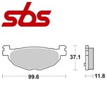 CP. PASTIGLIE FRENO POSTERIORI MS YAMAHA 500 T-MAX 04/08