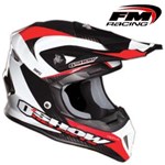 CASCO OSHOW TROPHY CARBON BIANCO-ROSSO XL (In Esaurimento)