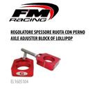 REGOLATORE SPESSORE RUOTA POSTERIORE CON PERNO HONDA CR CRF ROSSO