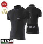 Maglia da bici manica corta con zip lunga STRIPES NERO M