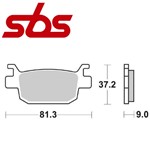 CP. PASTIGLIE FRENO SBS193 HF HONDA SH 300 POSTERIORI (FD.0401)(FDB2212)