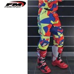 PANTALONI CROSS CAMO X23 ROSSO-BLU-GIALLO 52 (In Esaurimento)