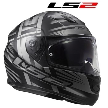 CASCO LS2 FF320 INTEGRALE STREAM BANG Nero Op.-Titanio XL-61 (In Esaurim
