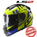 CASCO LS2 FF397 INTEGRALE VECTOR PODIUM Giallo Hi-Vis/Black XL-61 (In E